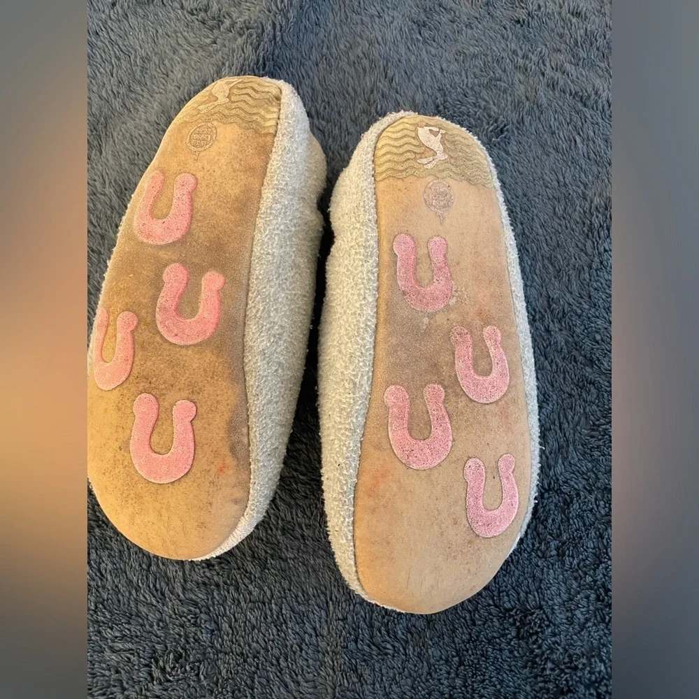 Joules girls unicorn grey slippers size L 2/3US